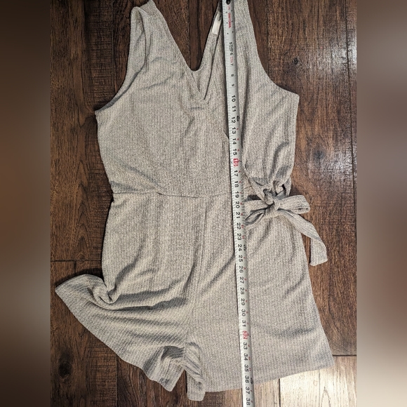 HEATHERLY Delia Side Tie Knit Romper Light Gray Size 2X Stretchy Soft Comfy NWT! - Picture 11 of 16